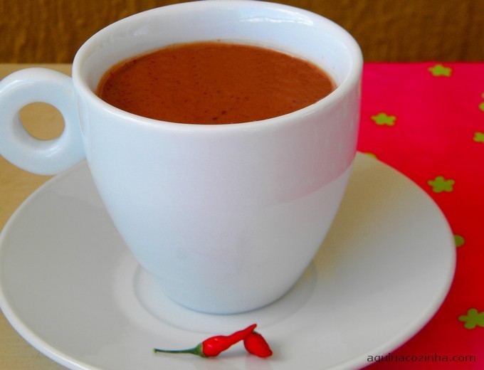 Chocolate quente com pimenta