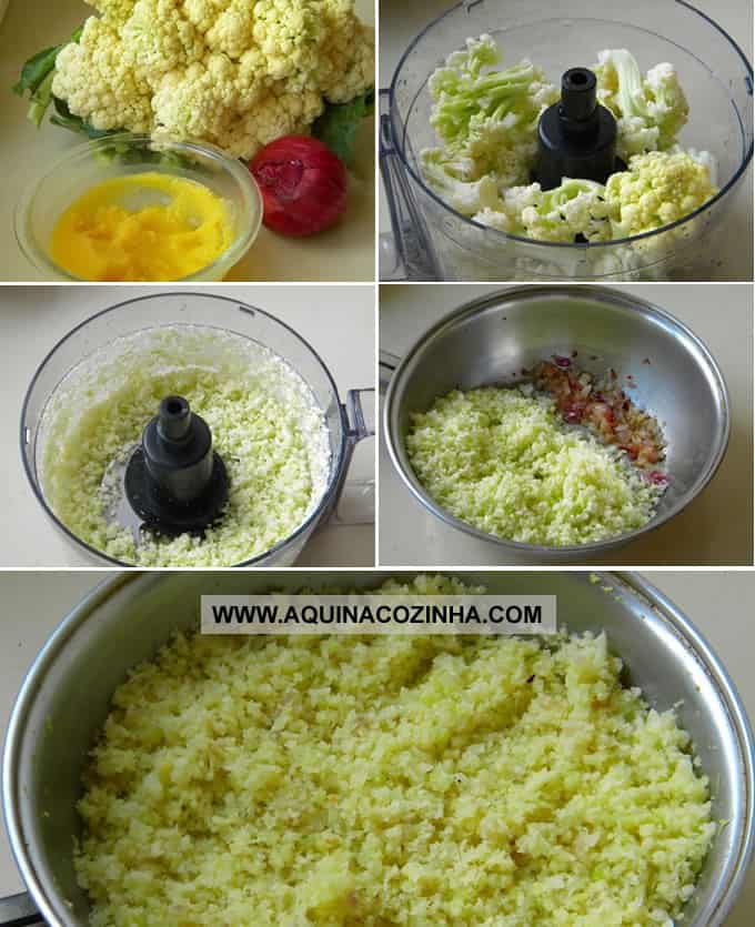 Receita de arroz de couve flor