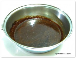 calda de chocolate