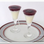 Panna Cotta com Calda de Vinho