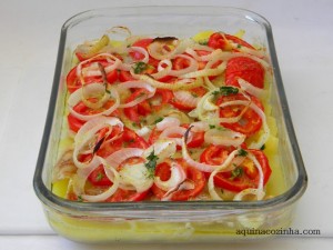 File de peixe no forno