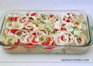 File de peixe no forno