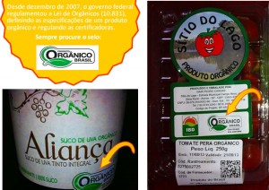 alimento com selo organico