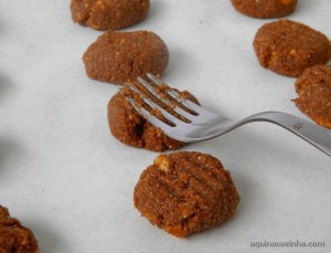 Biscoito integral feito com aveia e amendoim