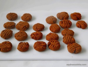 Biscoito integral feito com aveia e amendoim