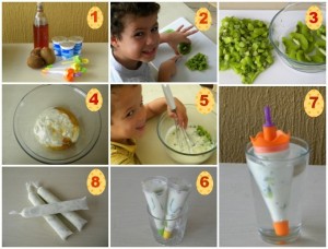 Picolé de Iogurte com kiwi