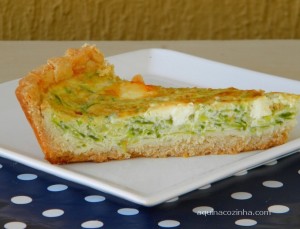 Quiche de abobrinha com requeijão