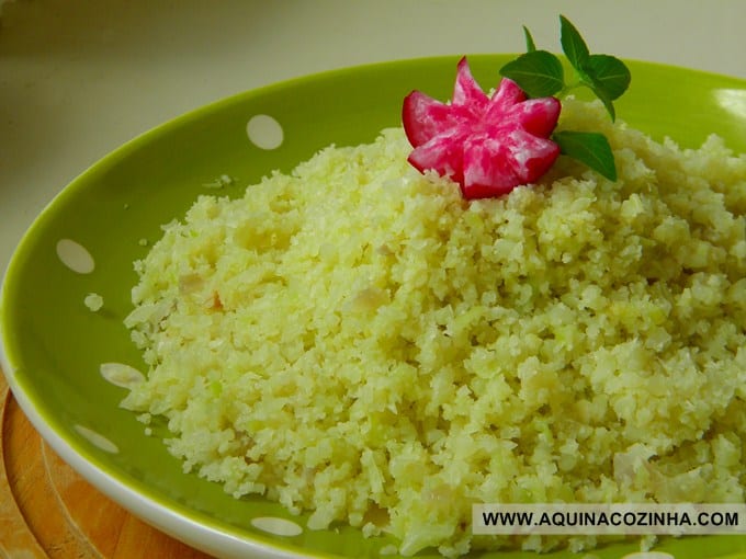 Receita de Arroz de couve flor