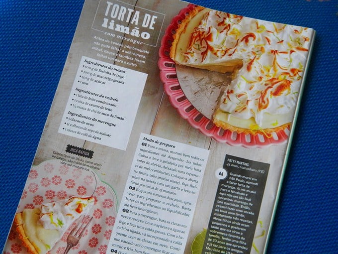 Torta de Limão da Patty Martins na Revista Todos