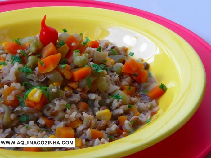 Risoto de Arroz 7 Grãos com Legumes