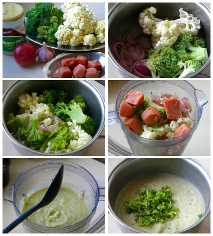 Panela com legumes e verduras para fazer uma sopa