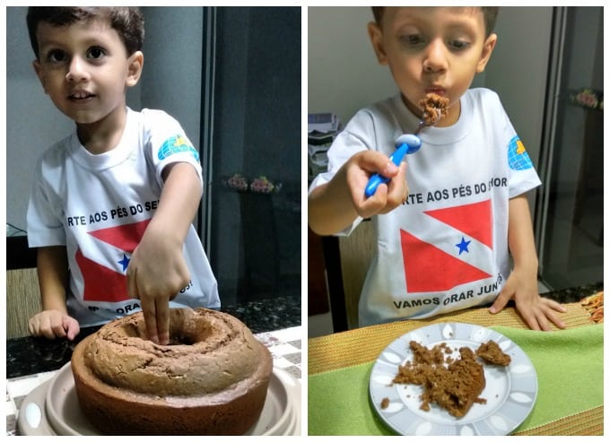 Bolo de Chocolate com Coco da Vovó Eliete