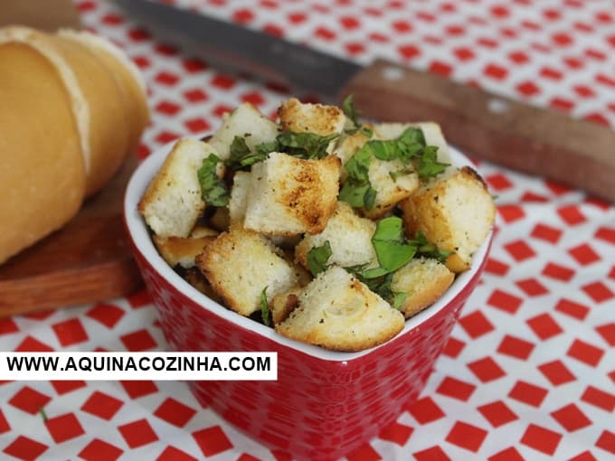 Como Fazer Croutons (na frigideira)