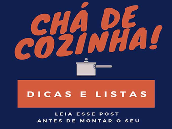 lista chá de cozinha